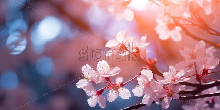 A branch of a tree full of flowers - Starpik Stock