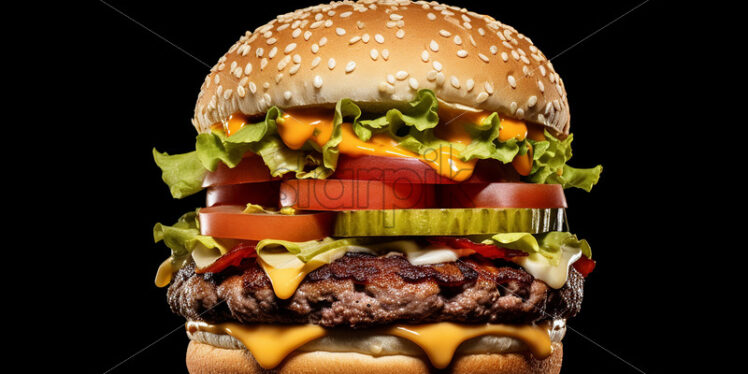 A burger on a neutral background - Starpik Stock