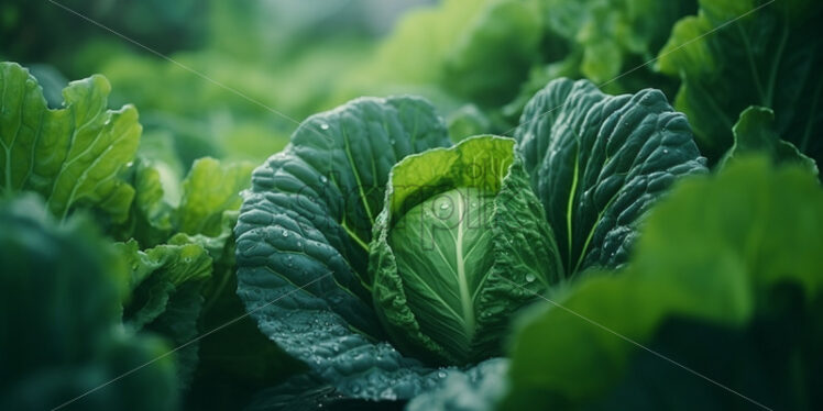 A cabbage in the garden - Starpik Stock