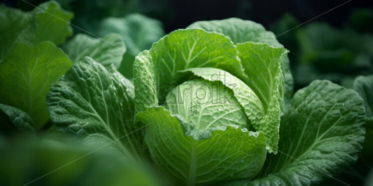 A cabbage in the garden - Starpik Stock