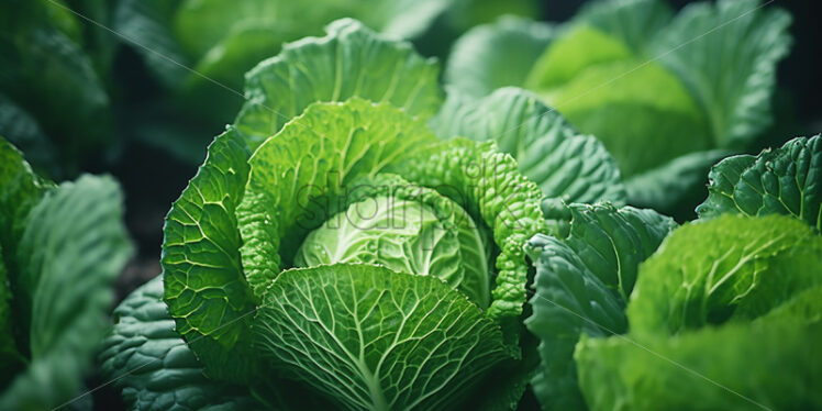 A cabbage in the garden - Starpik Stock