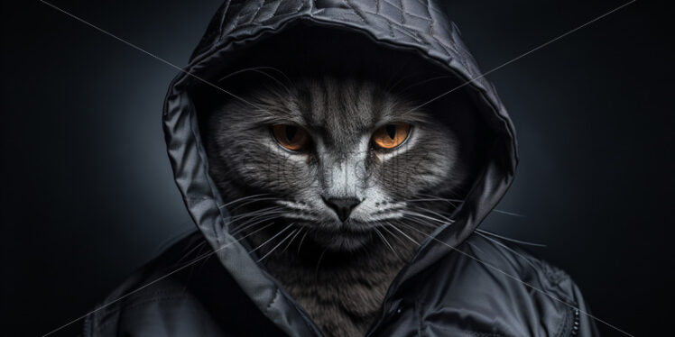 A cat in a hoodie - Starpik Stock