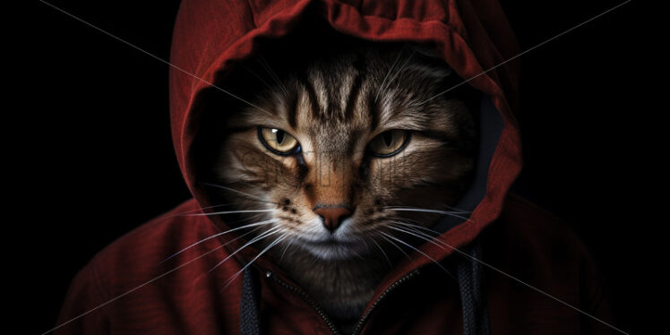 A cat in a hoodie - Starpik Stock