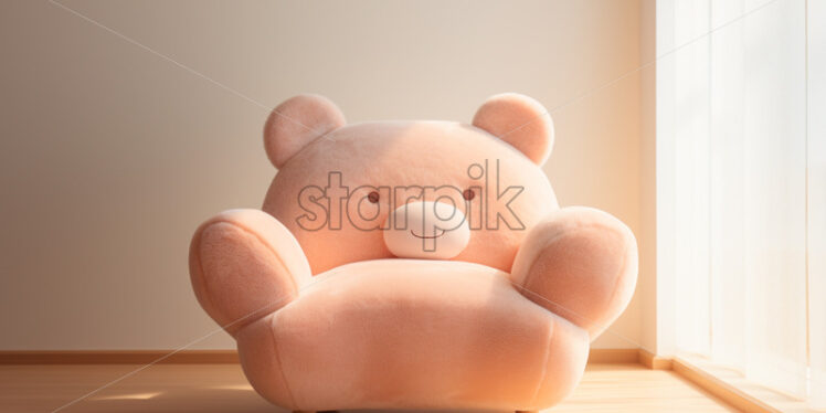 A chair in shape of a teddy bear kids furniture - Starpik Stock