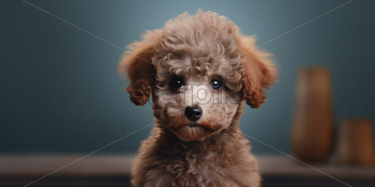 A chalky poodle, portrait - Starpik Stock