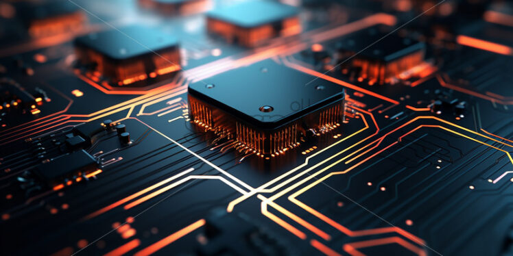 A circuit in a cyberspace - Starpik Stock