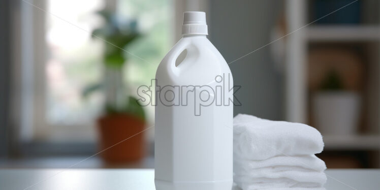 A clean white bottle for detergent - Starpik Stock