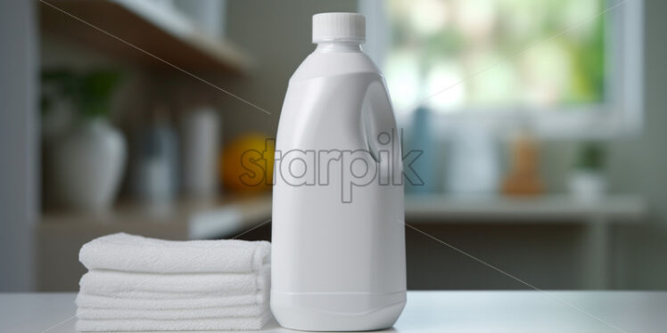 A clean white bottle for detergent - Starpik Stock