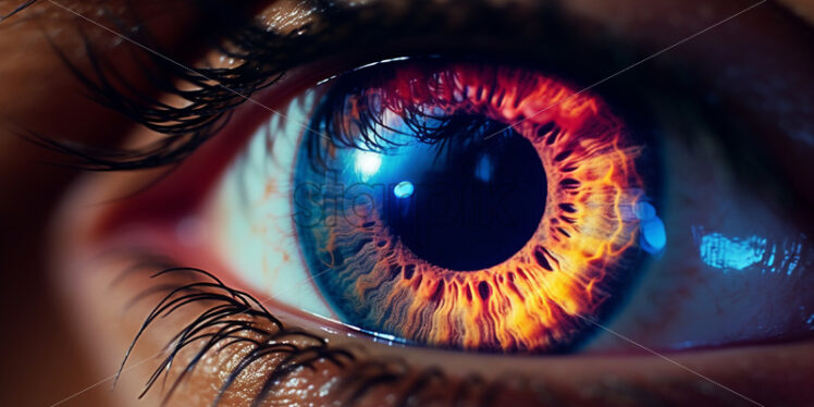 A close-up eye with colored iris - Starpik Stock