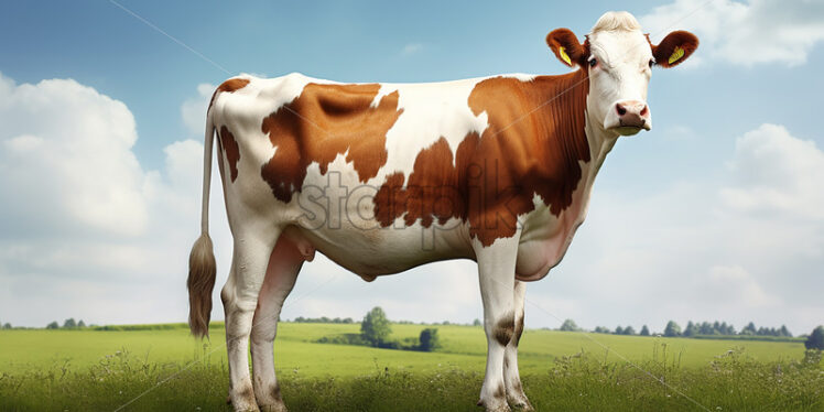 A cow on a meadow - Starpik Stock