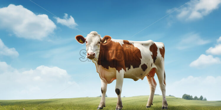 A cow on a meadow - Starpik Stock