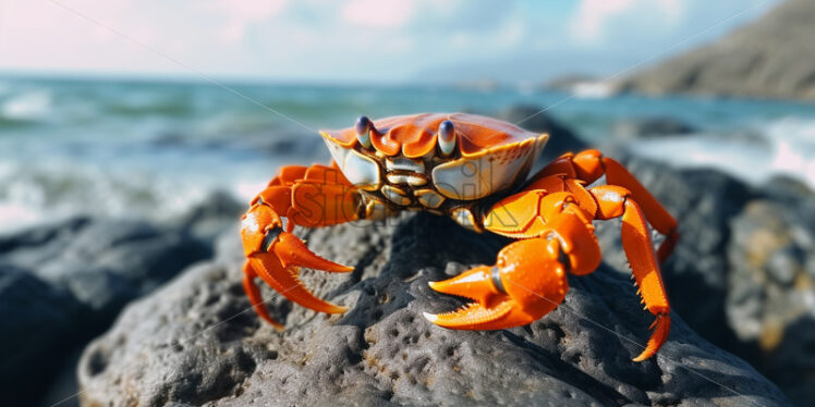 A crab on a rock - Starpik Stock