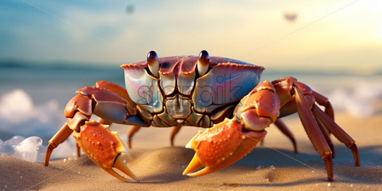 A crab on the beach portrait - Starpik Stock