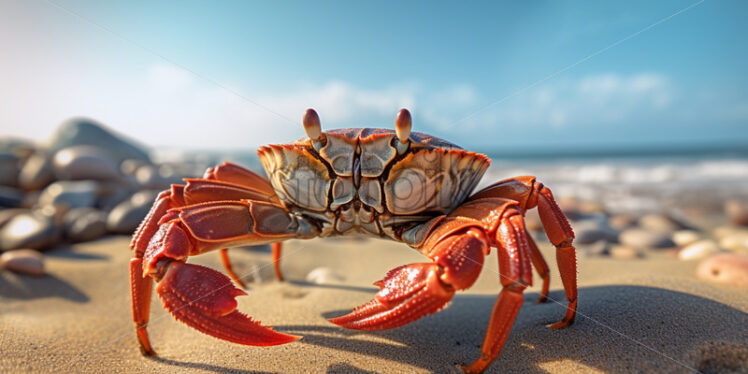 A crab on the beach portrait - Starpik Stock