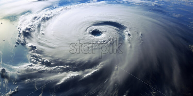 A cyclone seen from outer space - Starpik Stock