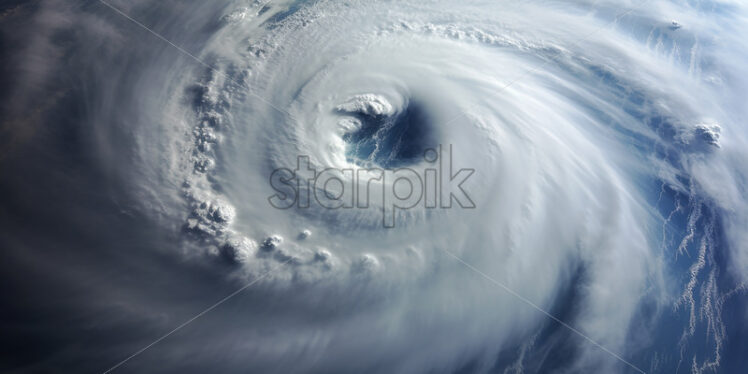 A cyclone seen from outer space - Starpik Stock