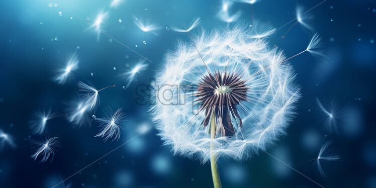 A dandelion whose seeds fall - Starpik Stock