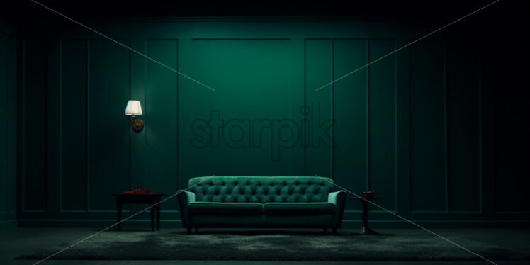 A dark mint interior - Starpik Stock