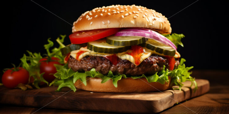 A delicious burger - Starpik Stock