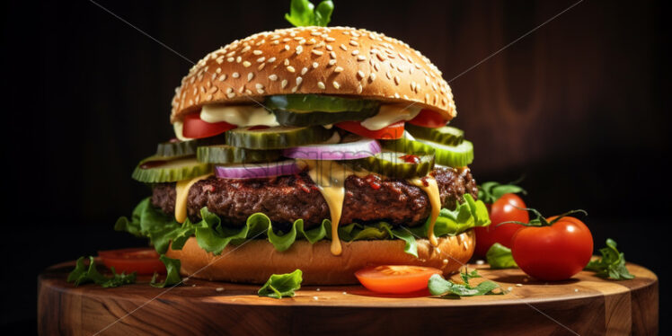 A delicious burger - Starpik Stock