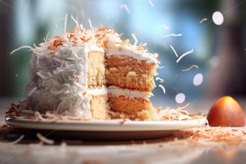 A delicious coconut cake - Starpik Stock