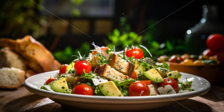 A delicious salad on a plate - Starpik Stock