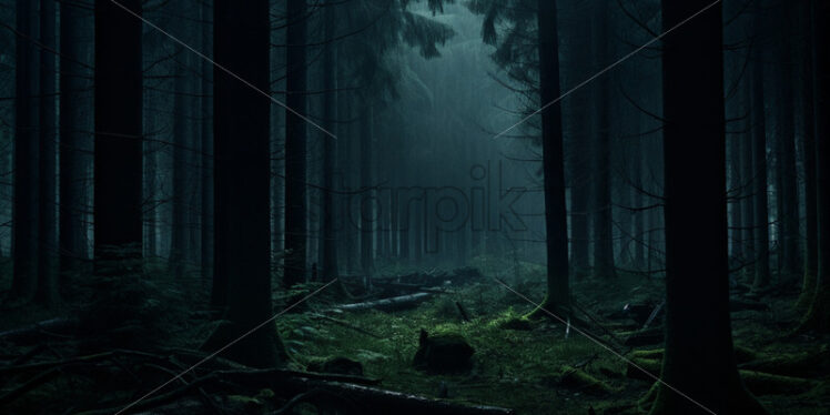 A dense dark forest - Starpik Stock