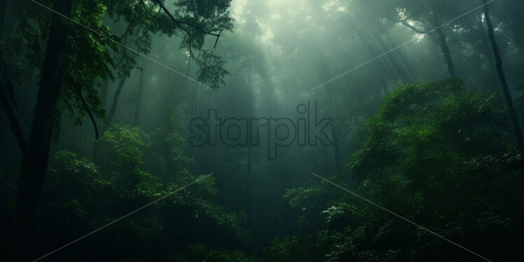 A dense forest and lots of greenery - Starpik Stock