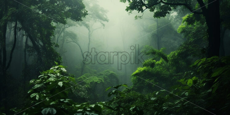 A dense forest and lots of greenery - Starpik Stock