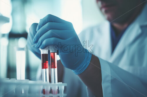 A doctor does a blood test - Starpik Stock