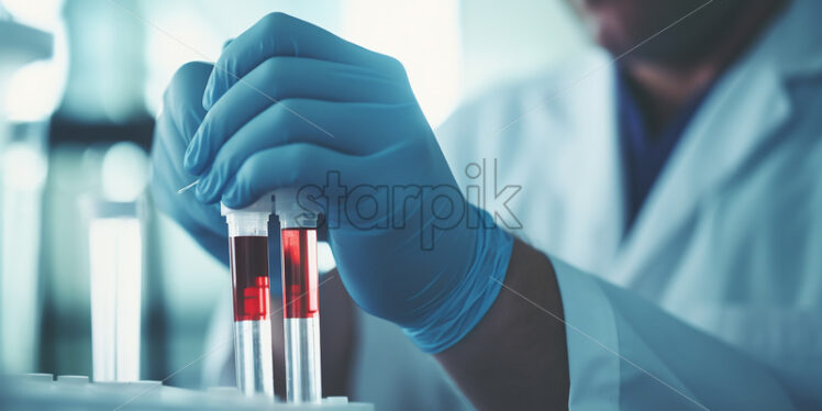 A doctor does a blood test - Starpik Stock