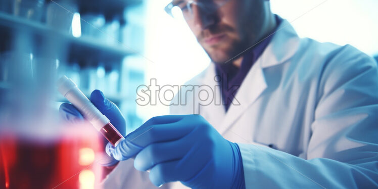 A doctor does a blood test - Starpik Stock