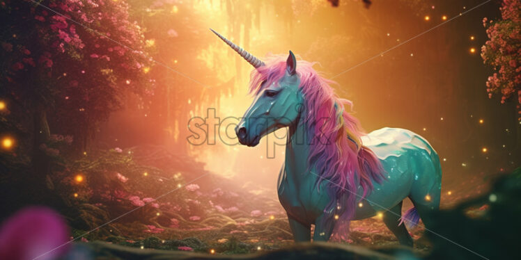 A fabulous colorful unicorn - Starpik Stock