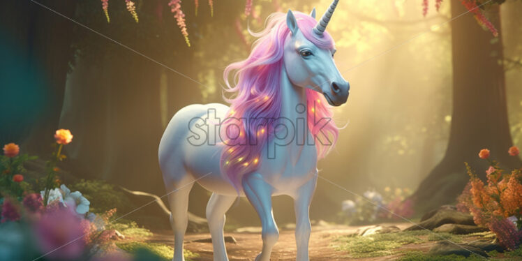 A fabulous colorful unicorn - Starpik Stock