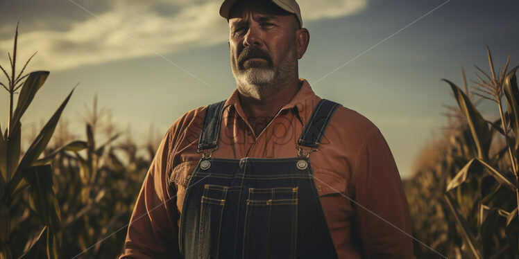 A farmer in his field - Starpik Stock