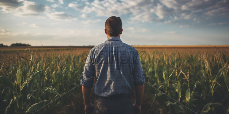 A farmer in his field - Starpik Stock