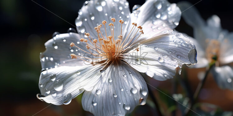 A flower on the petals of which are drops of water - Starpik Stock