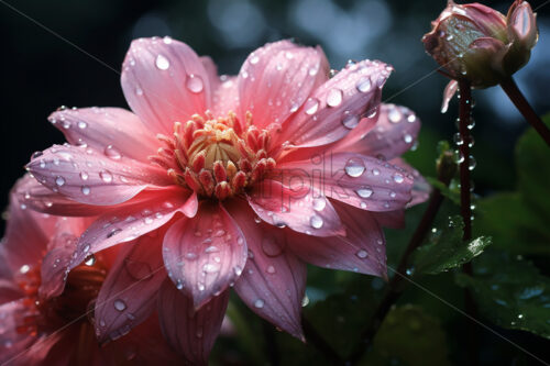 A flower on the petals of which are drops of water - Starpik Stock