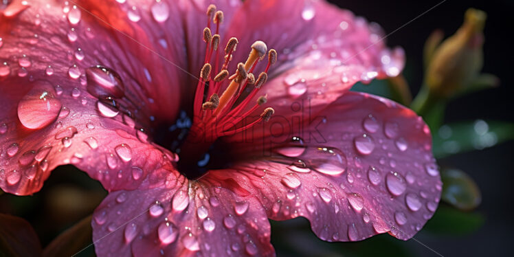 A flower on the petals of which are drops of water - Starpik Stock