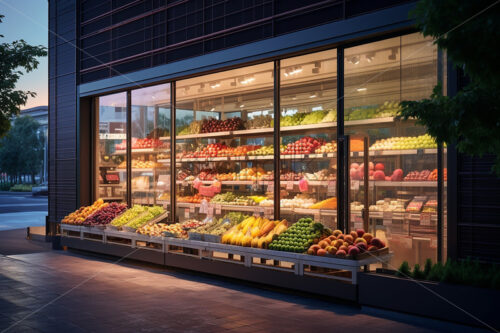 A fresh fruit and vegetable shop - Starpik Stock