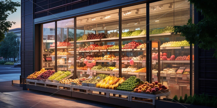 A fresh fruit and vegetable shop - Starpik Stock