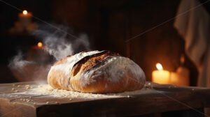 A freshly baked bread at home - Starpik Stock