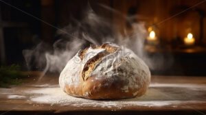 A freshly baked bread at home - Starpik Stock