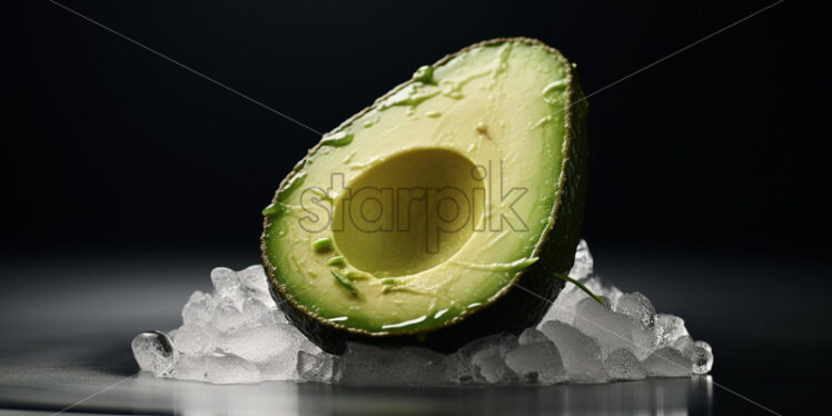 A frozen avocado on a surface - Starpik Stock