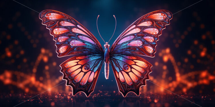 A glowing butterfly magical beauty - Starpik Stock