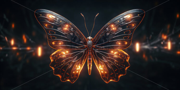 A glowing butterfly magical beauty - Starpik Stock