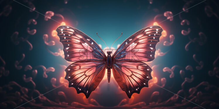 A glowing butterfly magical beauty - Starpik Stock