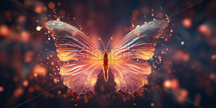 A glowing butterfly magical beauty - Starpik Stock