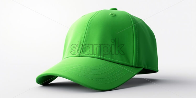 A green baseball cap on a white background - Starpik Stock