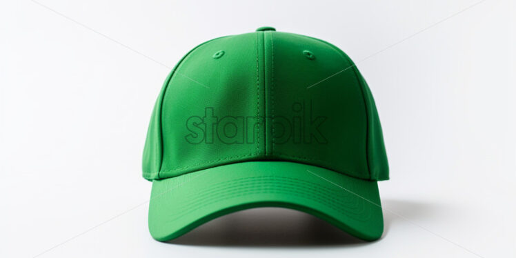 A green baseball cap on a white background - Starpik Stock